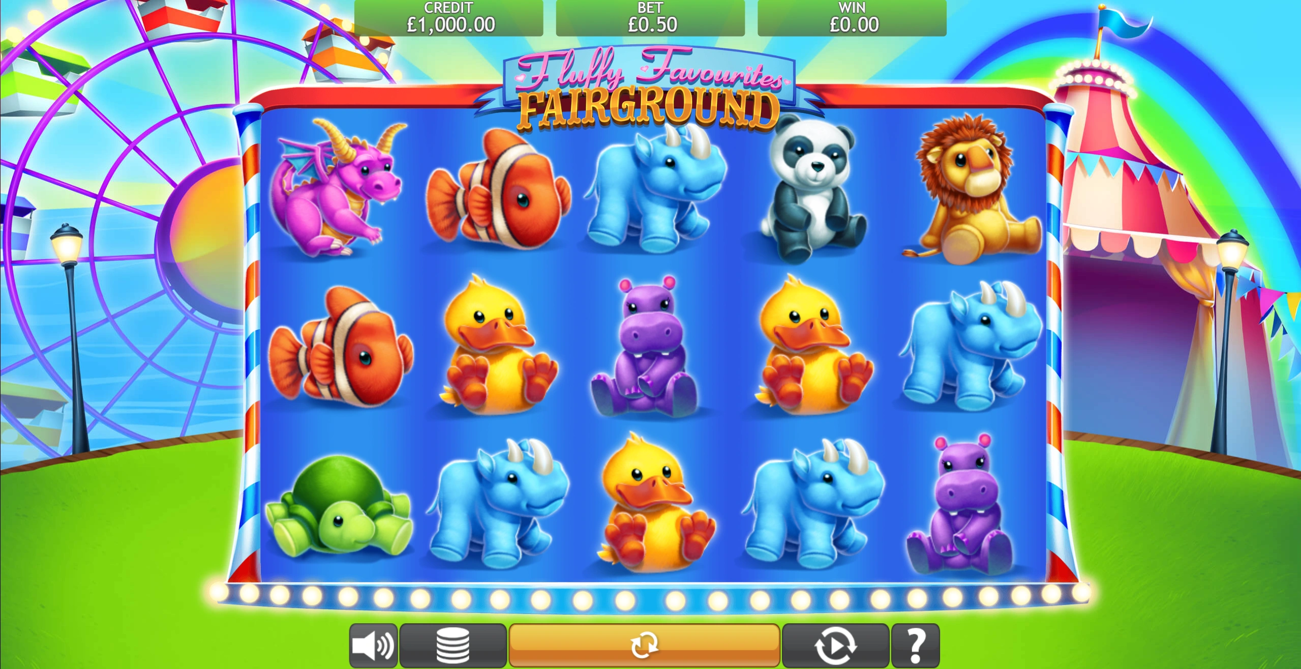Fluffy Fairground slot reels