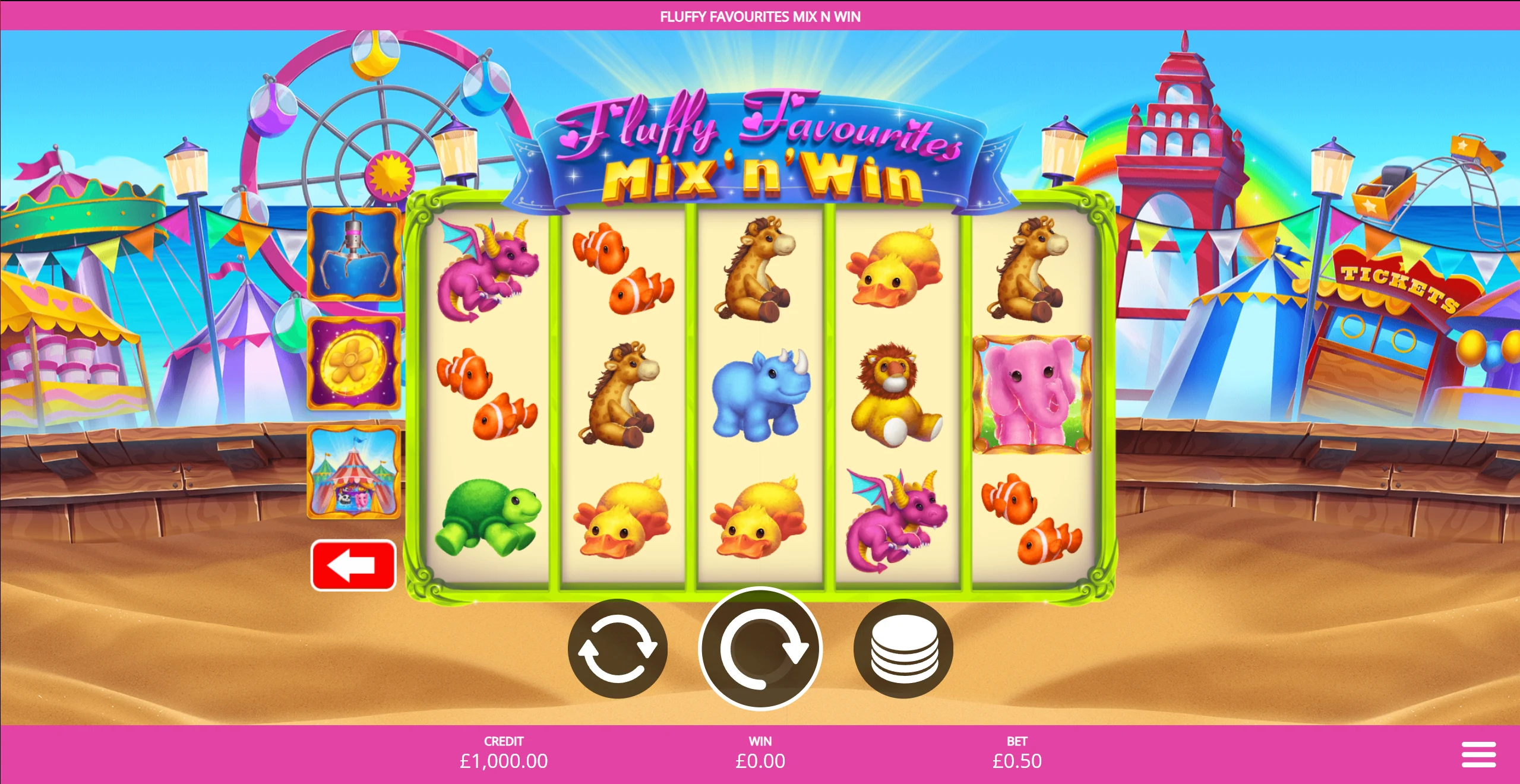 Fluffy Favourites Mix N Win slot reels