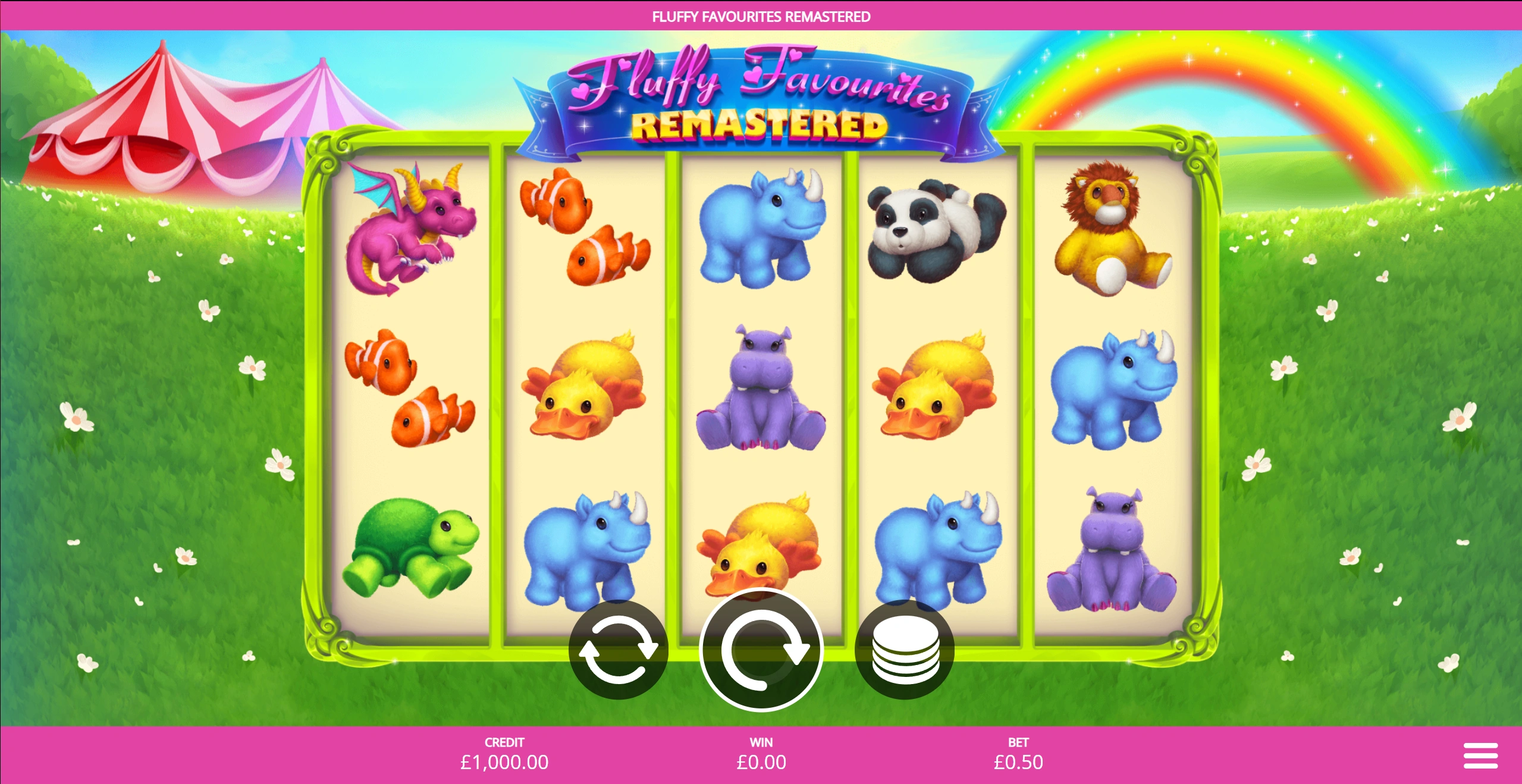 Fluffy Favourites Remastered slot reels
